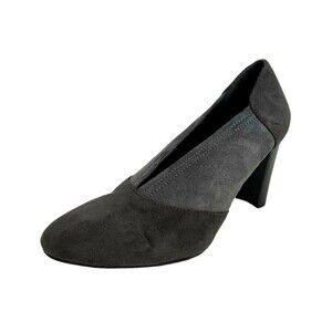 IMPO Stretch Trea Comfort Pumps  Women's 9.5  Two Tone Gray Faux Suede Shoes